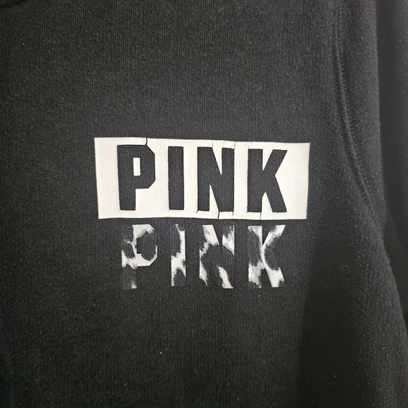 Victoria's Secret Black Hoodie with PINK Logo - Picture 2 of 7